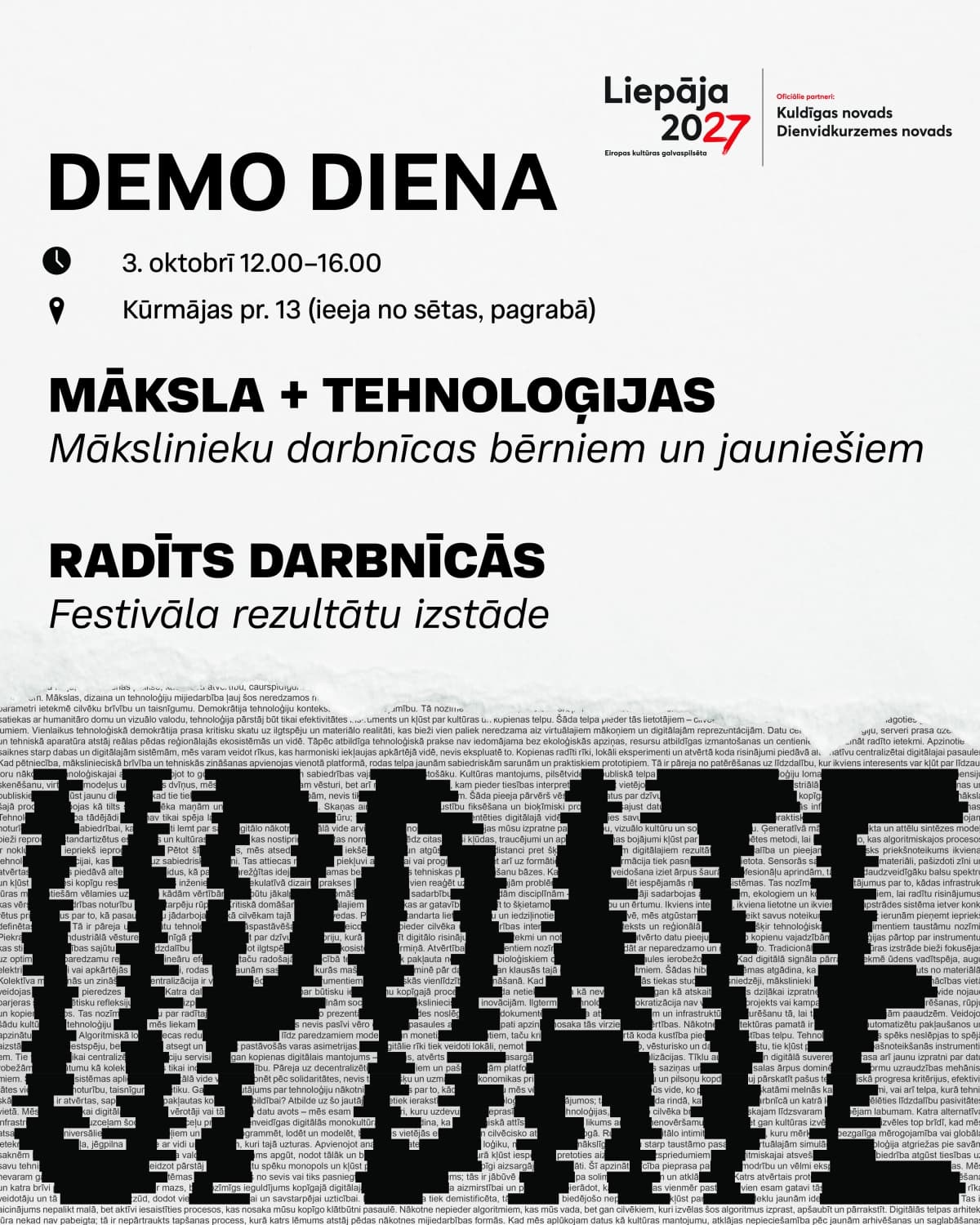 DEMO DIENA - aktivitātes ģimenēm