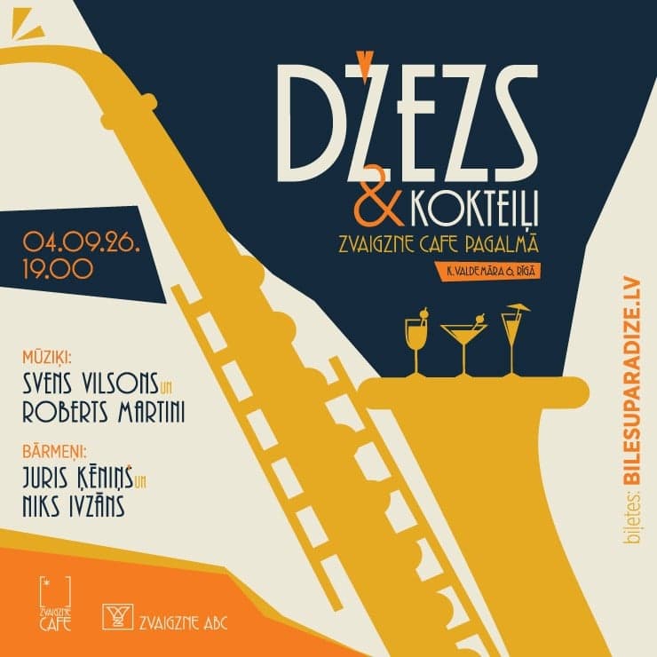 Džezs un kokteiļi | Zvaigzne Cafe pagalma vasaras sezonas noslēguma ballīte
