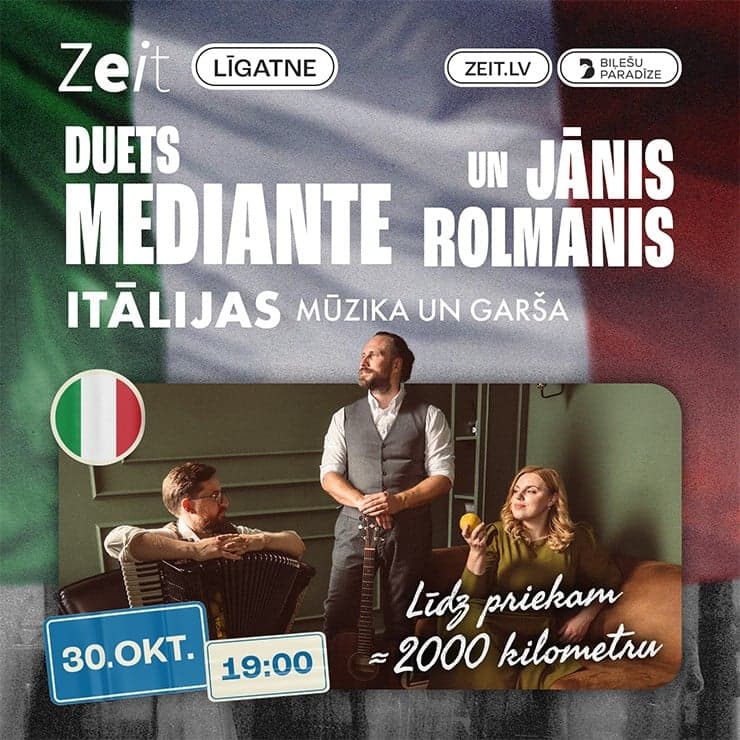 ITĀLIJAS MŪZIKA un GARŠA | Duets Mediante un Jānis Rolmanis | „Līdz priekam ≈ 2000 kilometru”
