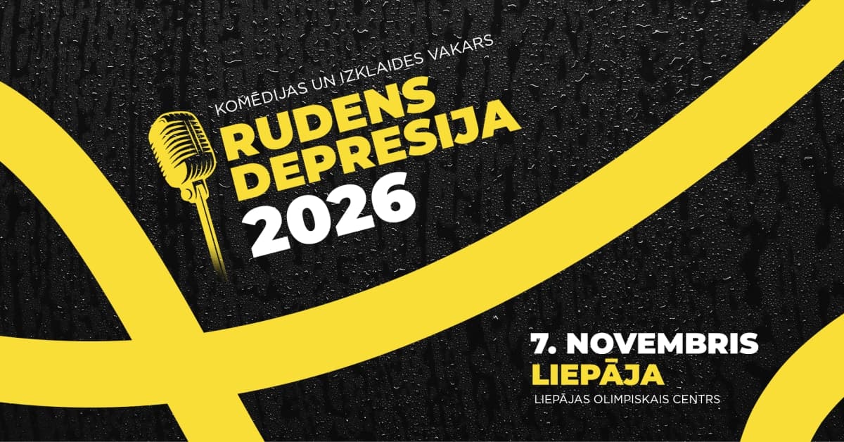 Komēdijas un izklaides vakars – Rudens Depresija 2026