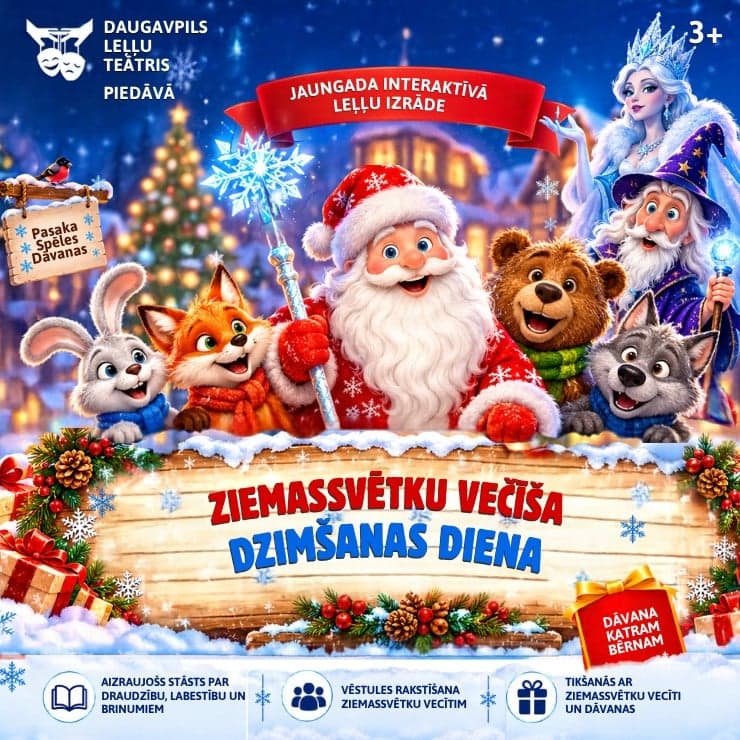 Ziemassvētku vecīša dzimšanas diena. Jaungada pasaka un dāvana katram bērnam