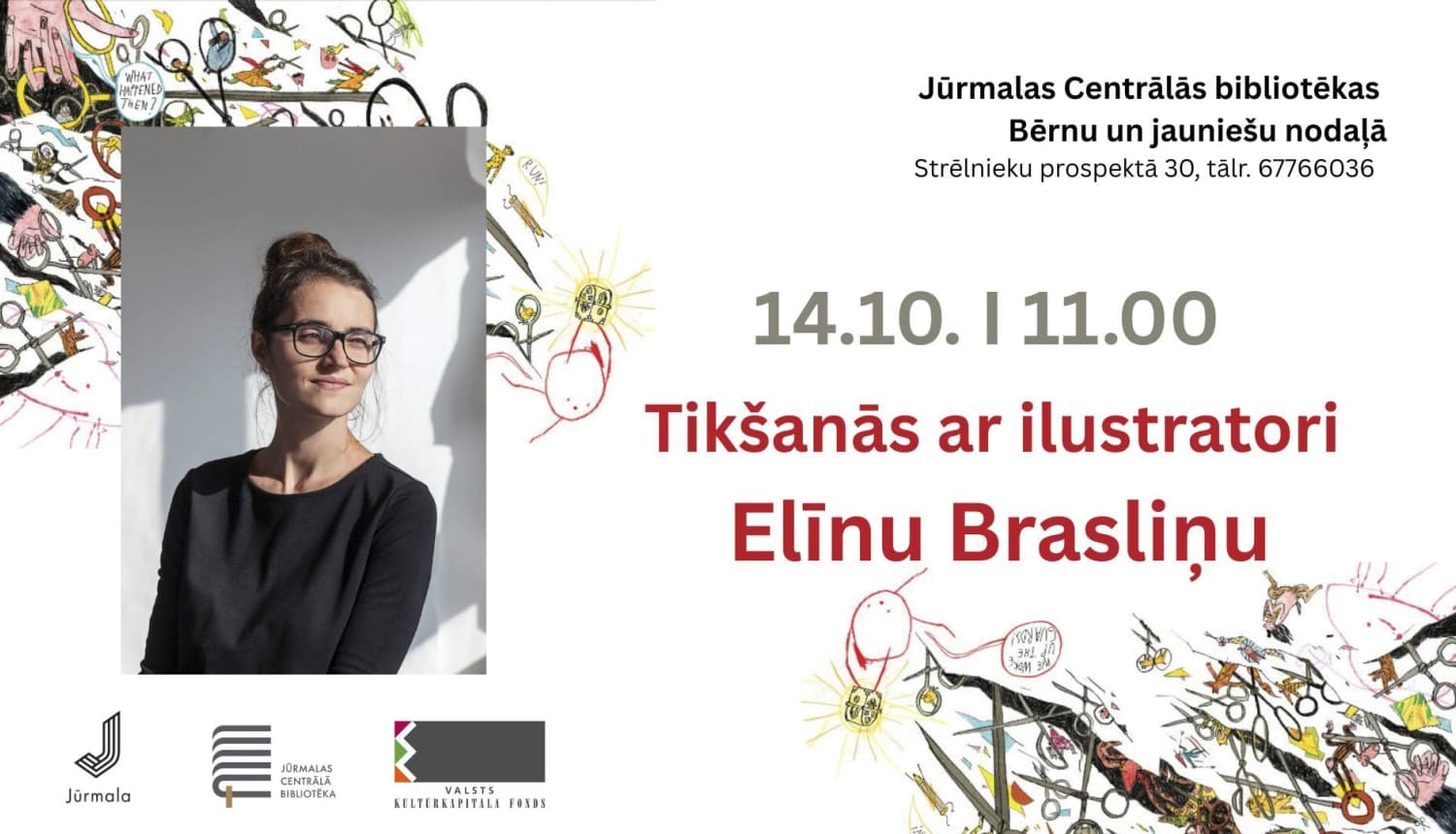 Tikšanās ar bērnu grāmatu ilustratori Elīnu Brasliņu