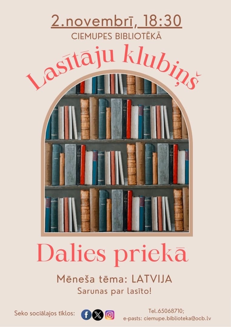 Lasītāju klubiņa “Dalies priekā” tikšanās Ciemupē