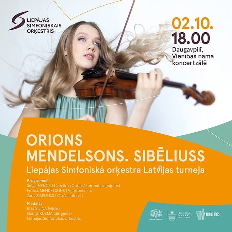 Liepājas Simfoniskā orķestra koncerts Daugavpilī „Orions. Mendelsons. Sibēliuss”