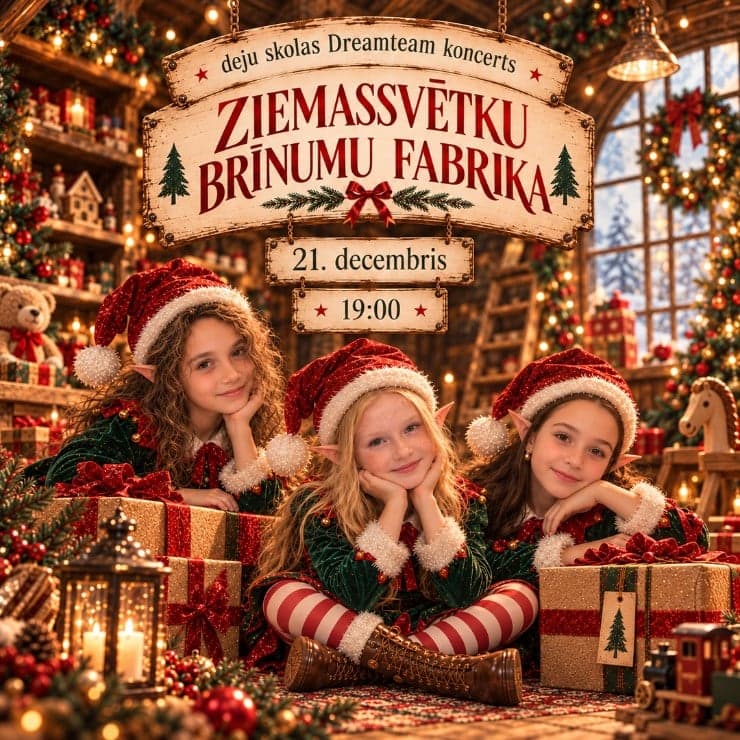 Deju skolas Dreamteam koncerts ZIEMASSVĒTKU BRĪNUMU FABRIKA