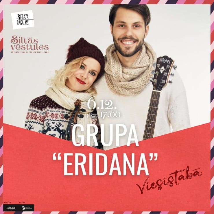Grupa "ERIDANA" koncertprogrammā “Sajūti Ziemassvētkus” | Siltās vēstules