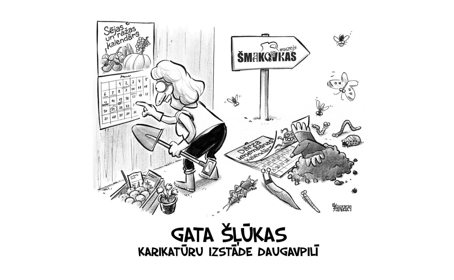 Gata Šļūkas karikatūru izstāde