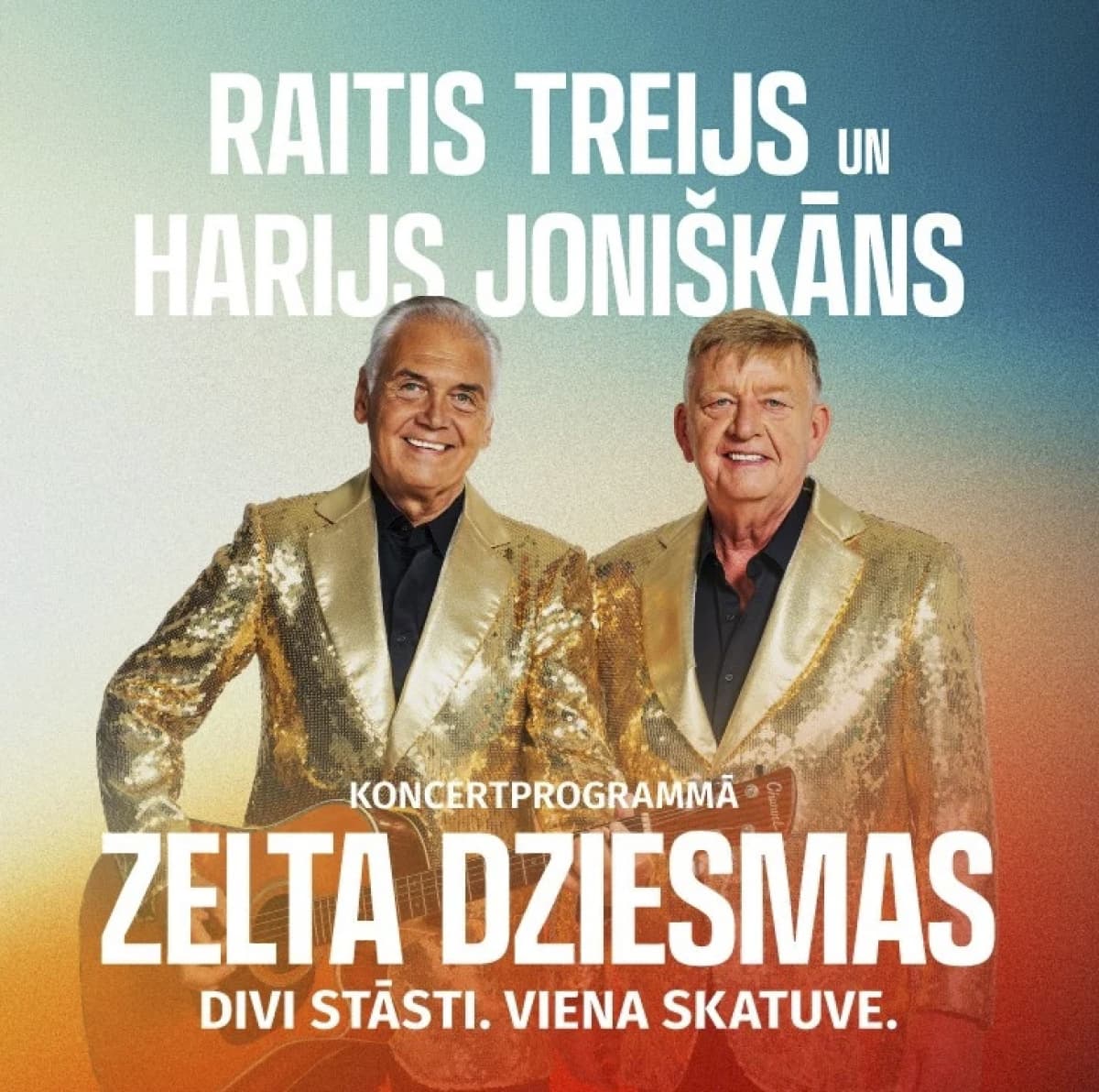 Zelta dziesmas. Divi stāsti. Viena skatuve.