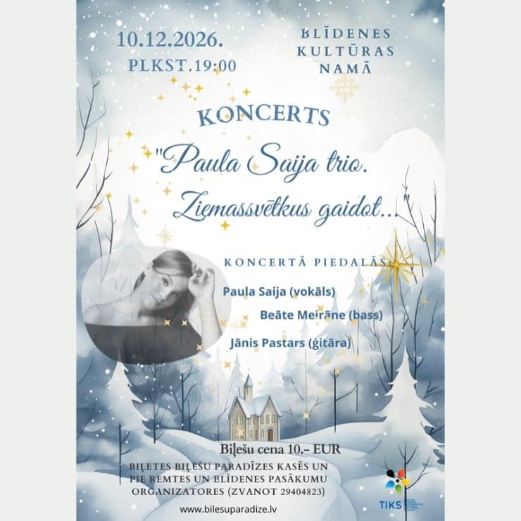 Koncerts "Paula Saija Trio. Ziemassvētkus gaidot"