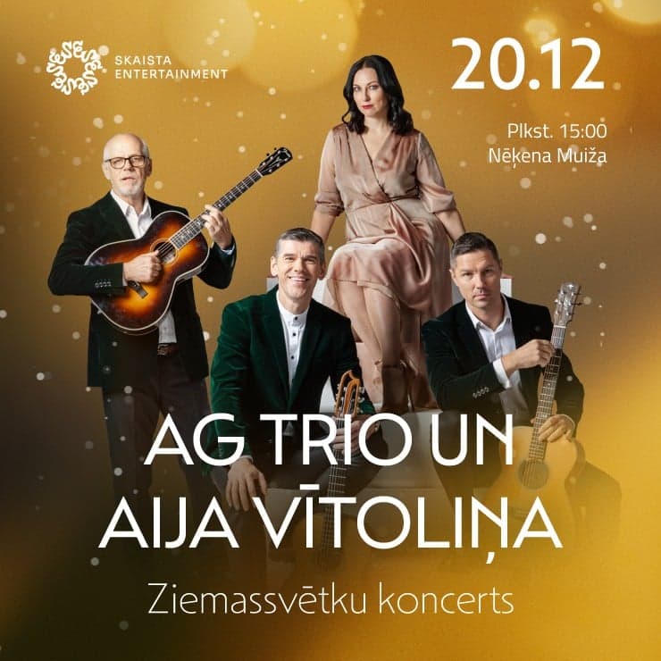AG TRIO UN Aija Vītoliņa - Ziemassvētku koncerts Nēķena muižā