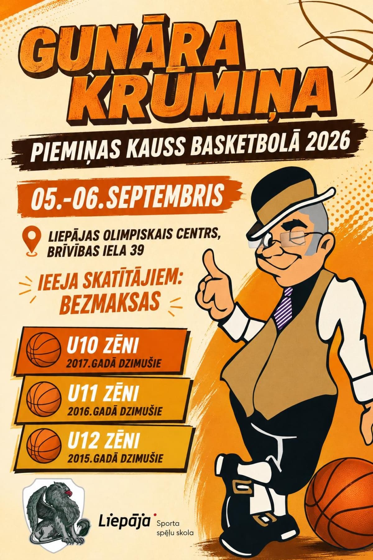 Gunāra Krūmiņa piemiņas kauss basketbolā 2026
