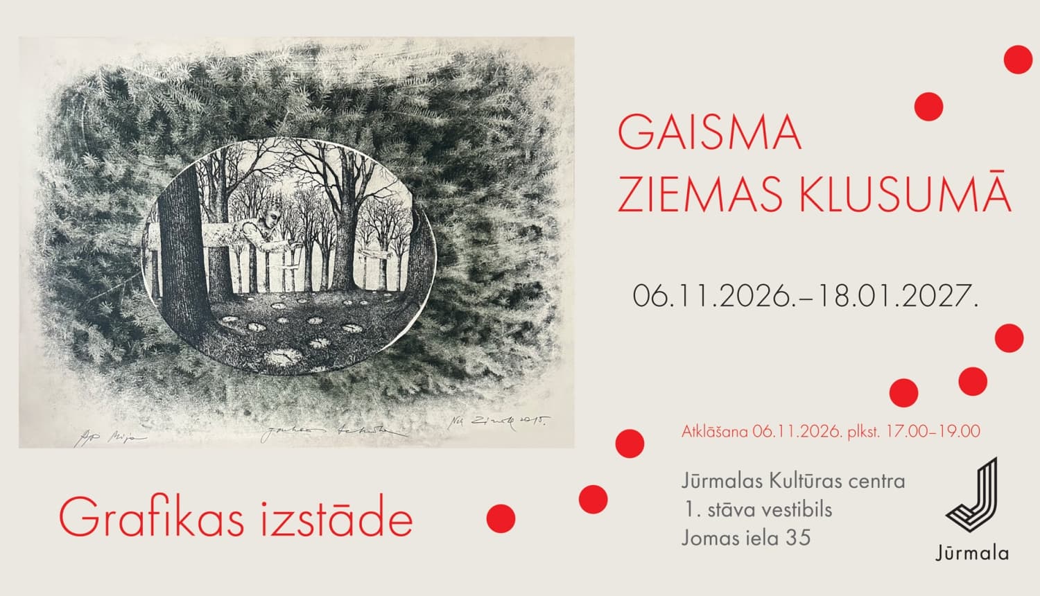 Oforta ģilde grafikas izstāde “Gaisma ziemas klusumā”