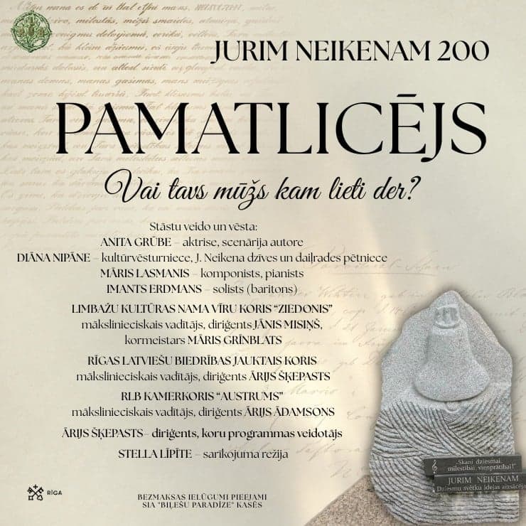 Jurim Neikenam 200 “Pamatlicējs. Vai tavs mūžs kam lieti der?”