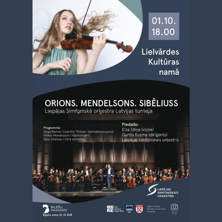 Orions. Mendelssohn. Sibelius – Liepāja Symphony Orchestra Concert