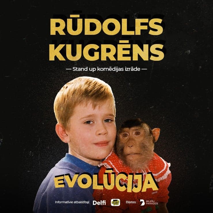 RŪDOLFS KUGRĒNS Stand up komēdijas izrāde EVOLŪCIJA