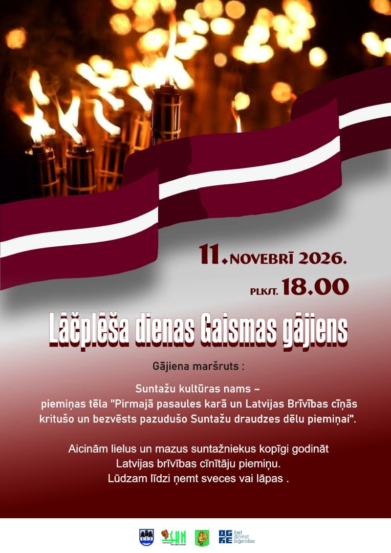 Lāčplēša dienas Gaismas gājiens Suntažos