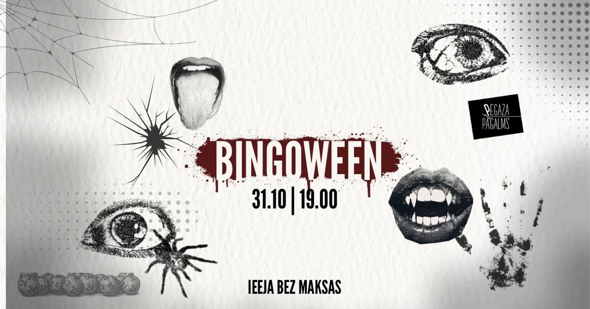 BINGOWEEN - halovīna bingo Pegaza Viesistabā