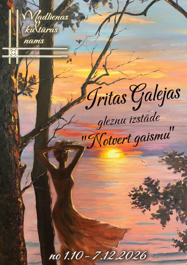 Iritas Galejas gleznu izstāde "Notvert gaismu" Madlienas kultūras namā