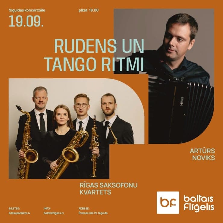 Baltais Flīģelis koncerts "Rudens un tango ritmi"