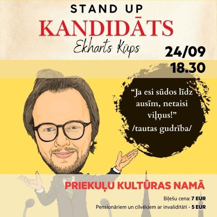 Stand-up izrāde “Kandidāts” - Ekharts Kūps