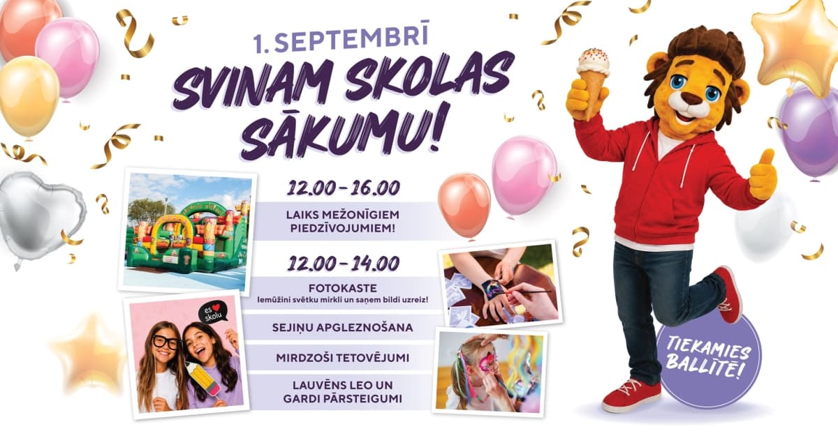 Svinam Skolas Sākumu! Pasākums bērniem, skolēniem