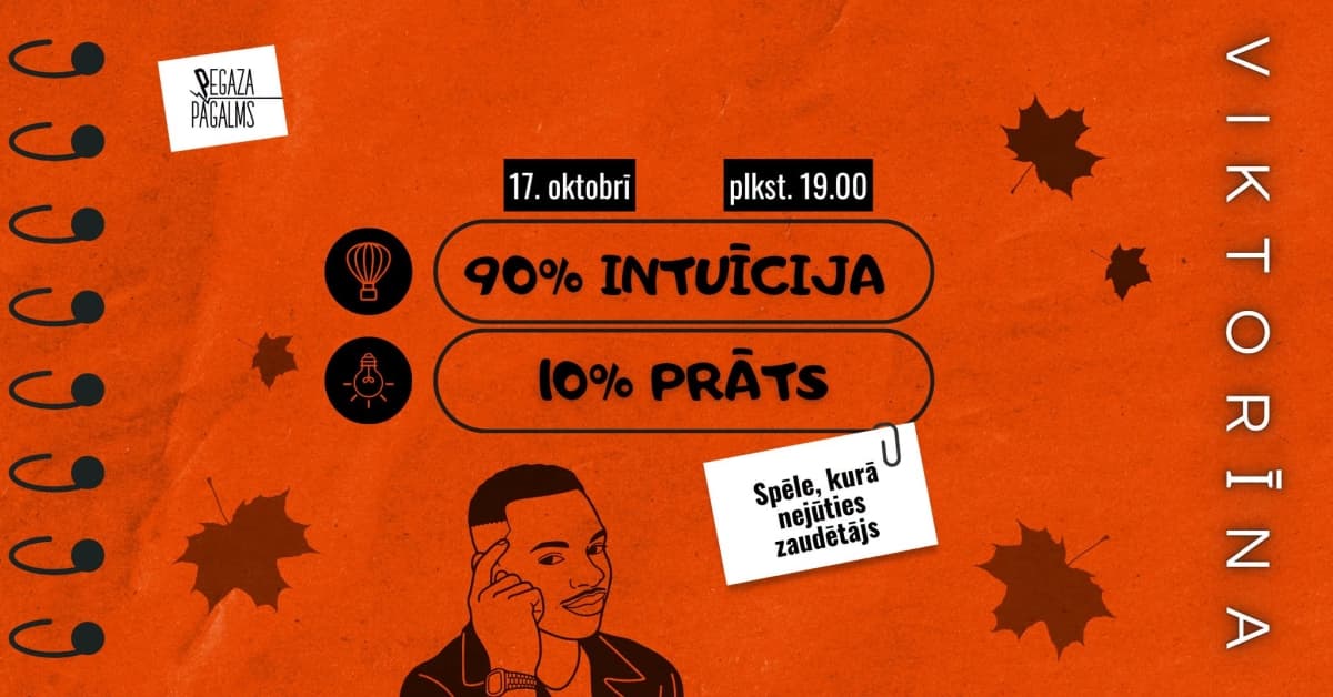 Viktorīna "90% intuīcija - 10% prāts"