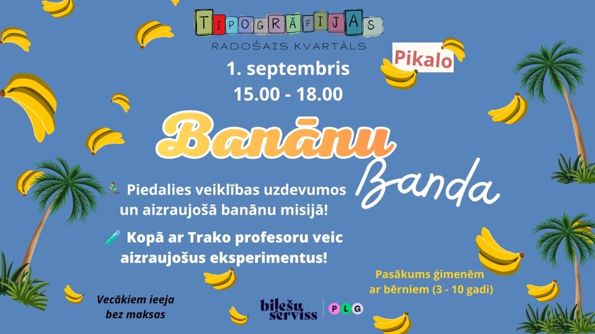 1. septembra bērnu pasākums „Banānu banda"