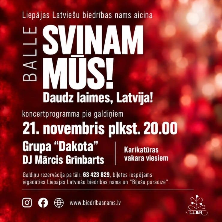 Koncertprogramma pie galdiņiem "Svinam mūs! Daudz laimes, Latvija!"