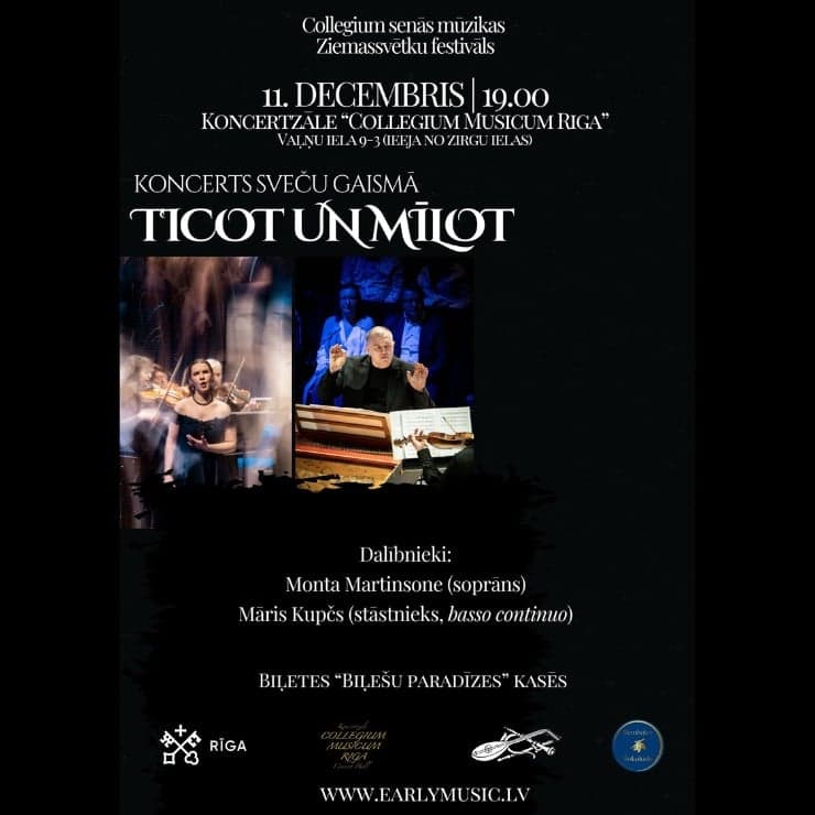 Vokālās kamermūzikas koncerts “Ticot un mīlot” sveču gaismā