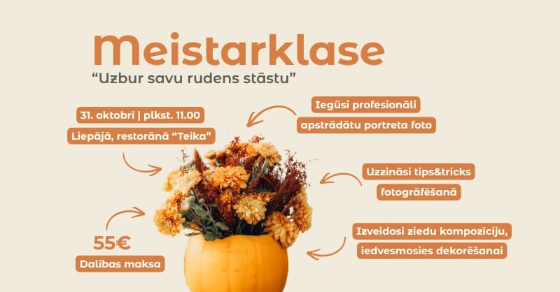 Radoša rudens meistarklase 31. oktobrī