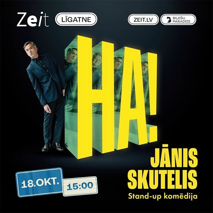JĀŅA SKUTEĻA stand-up izrāde "HA!"