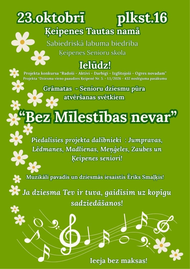 Grāmatas atvēršanas svētki "Bez mīlestības nevar" Ķeipenē