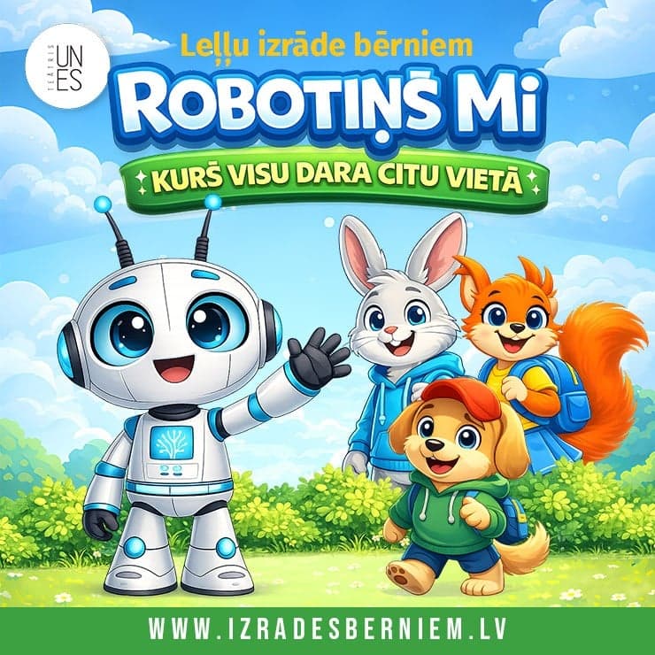 ROBOTIŅŠ MI - KURŠ VISU DARA CITU VIETĀ leļļu izrāde bērniem / TEĀTRIS UN ES