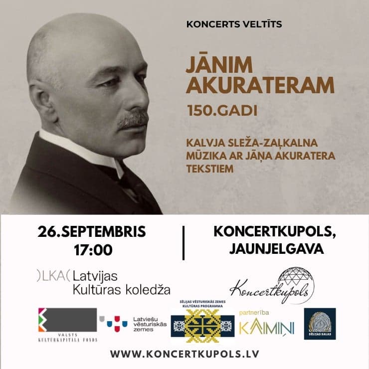Mūzikas un dzejas koncerts Jāņa Akuratera 150. jubilejai