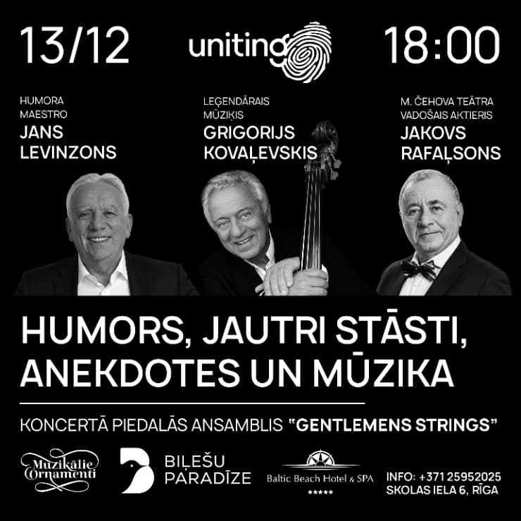 Humora un mūzikas vakars - JANS LEVINZONS, GRIGORIJS KOVAĻEVSKIS un JAKOVS RAFAĻSONS