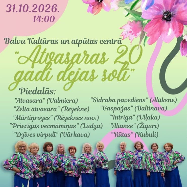 Atvasaras 20 gadi dejas solī
