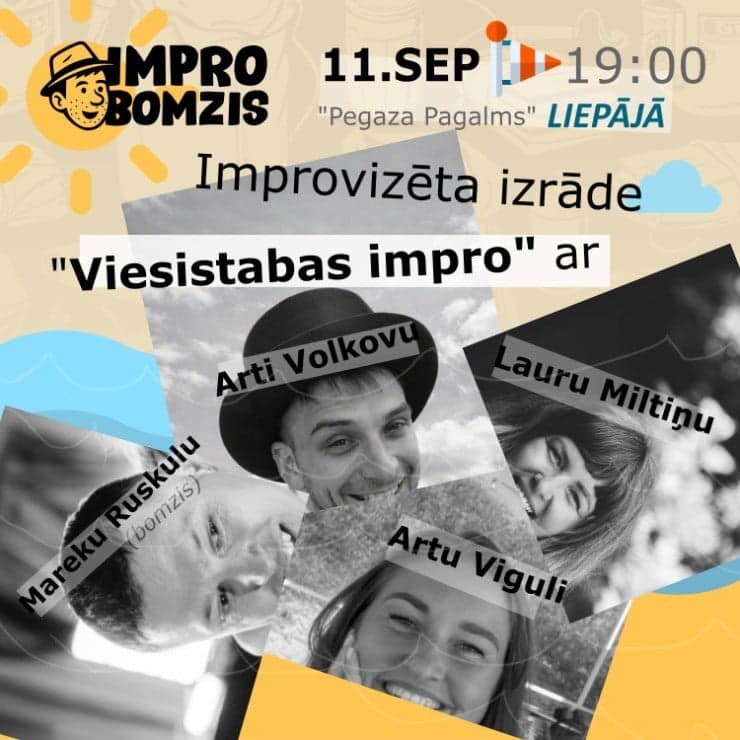 IMPRO BOMZIS | Improvizēta izrāde "Viesistabas impro"