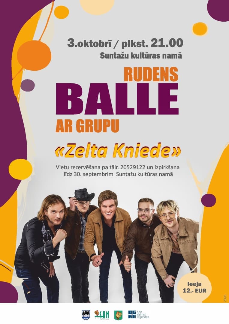 Rudens balle ar grupu “Zelta Kniede” Suntažos
