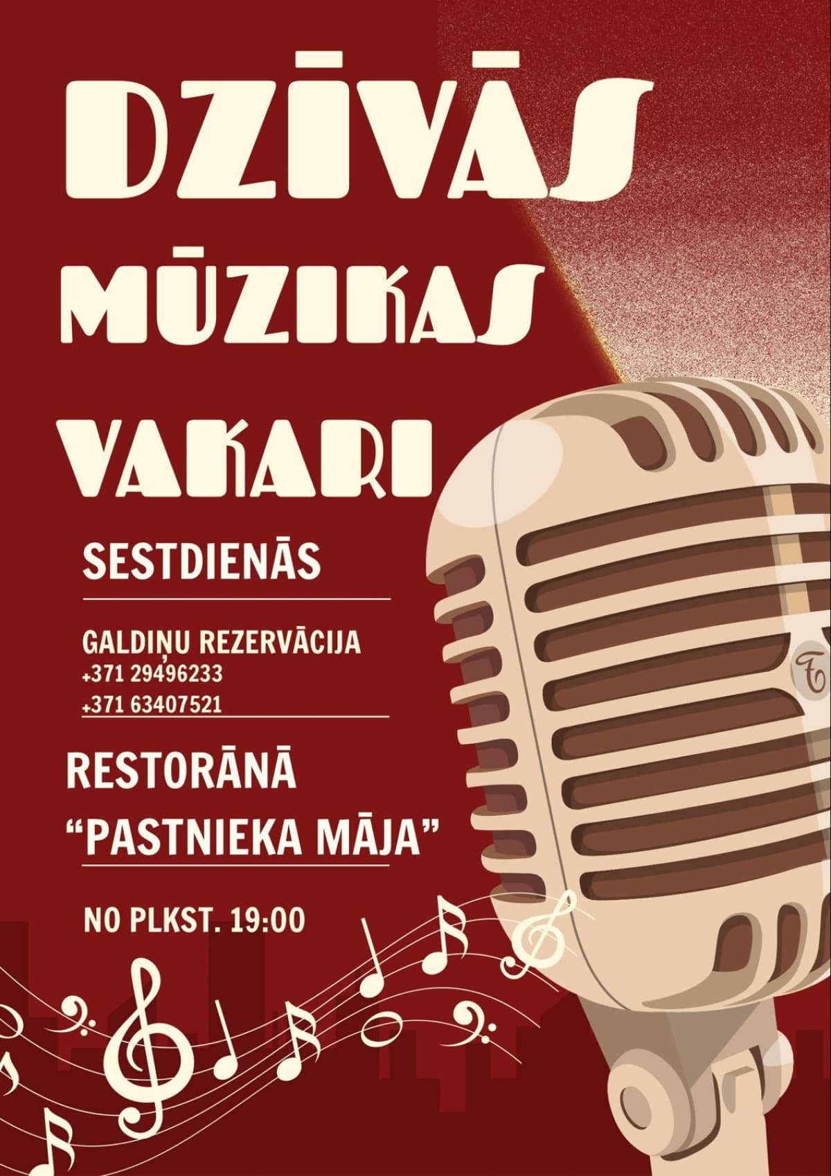 Dzīvās mūzikas vakars!