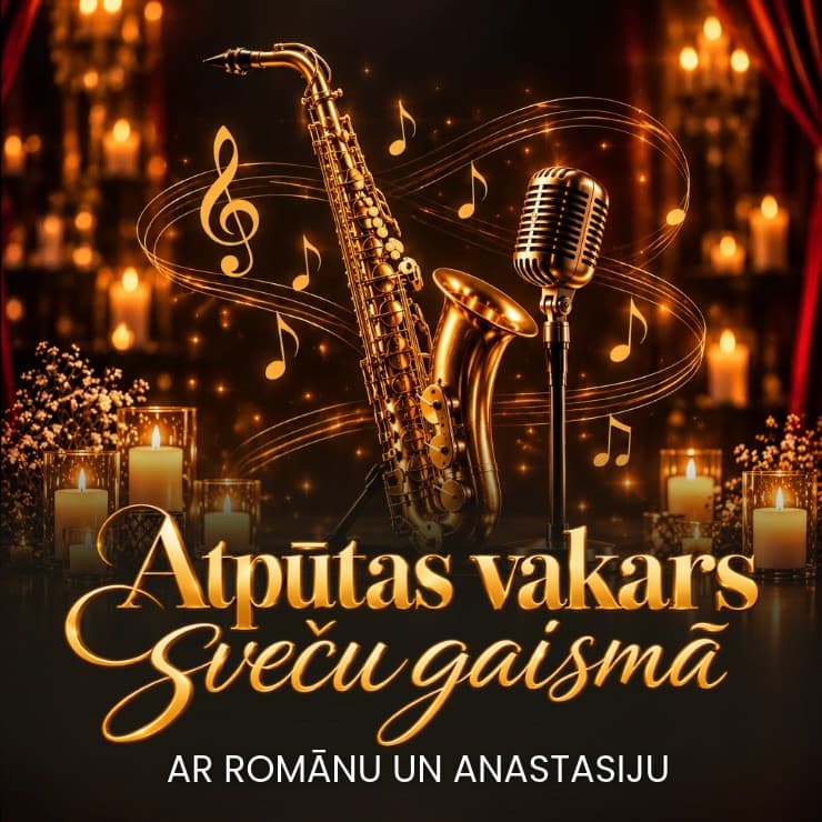 Atpūtas vakars SVEČU GAISMĀ ar Romānu un Anastasiju