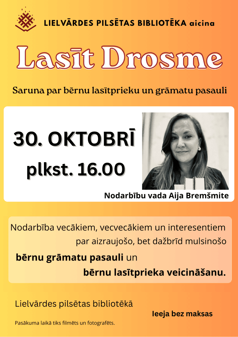 Tikšanās ar grāmatu apskatnieci Aiju Bremšmiti Lielvārdē