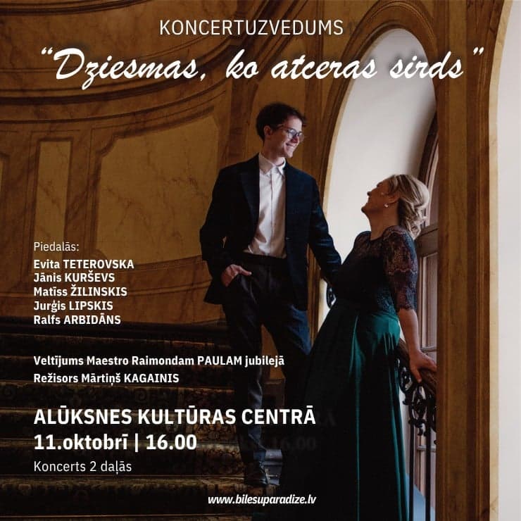 Maestro RAIMONDA PAULA mūzika koncertprogrammā “DZIESMAS, KO ATCERAS SIRDS”